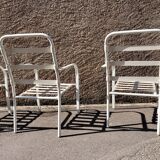 Stackable Garden Armchairs with Elastic Ropes, 1970s, Set of 6