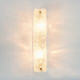 Paire de lampes murales en verre de Murano tubulaire du milieu du siècle de Hillebrand, années 1970.