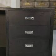 Set of 2 smoked mirrored dressing tables/jewelry counters with drawers 1970s