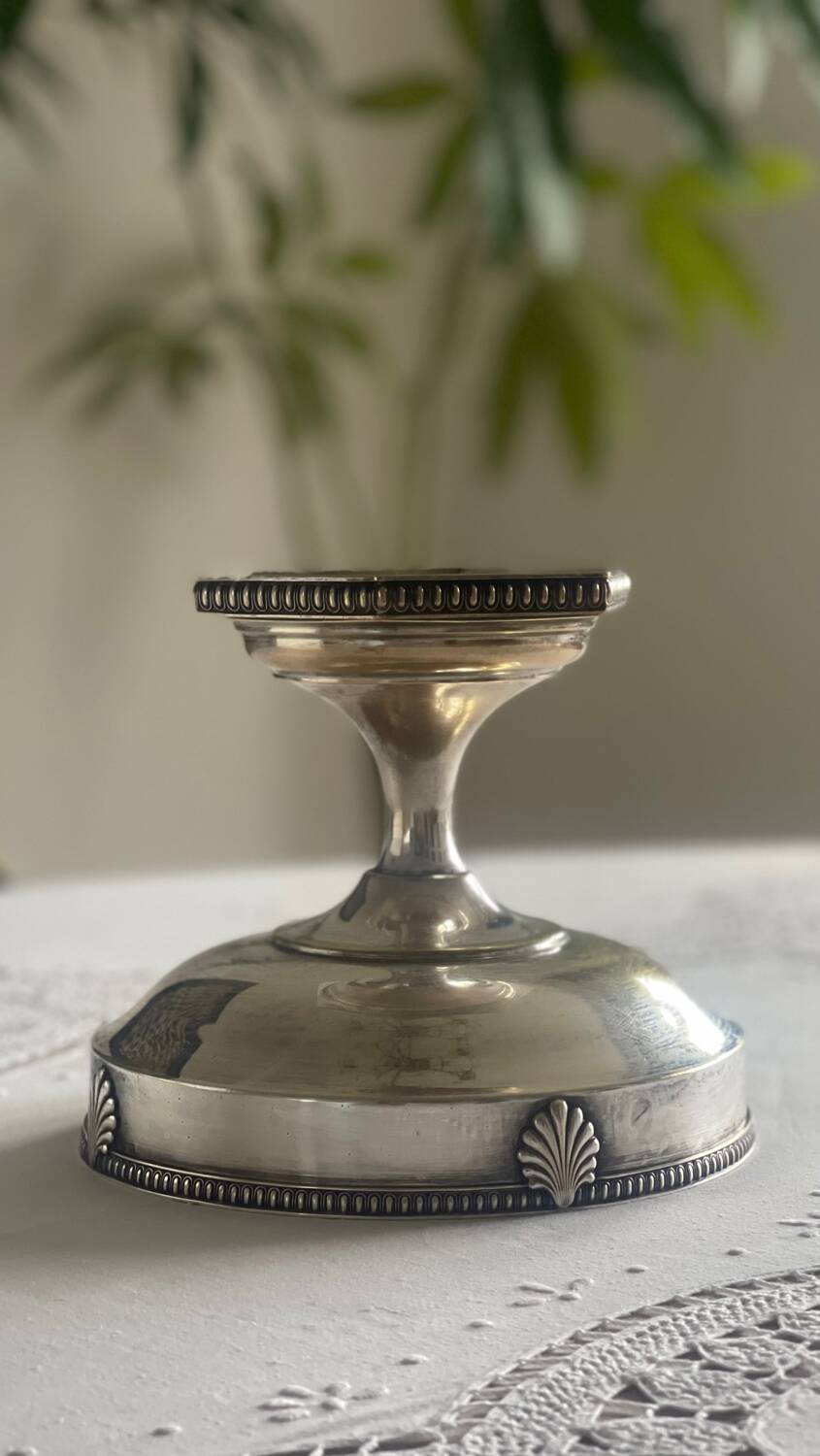 Coupe ancienne en verre et métal argenté