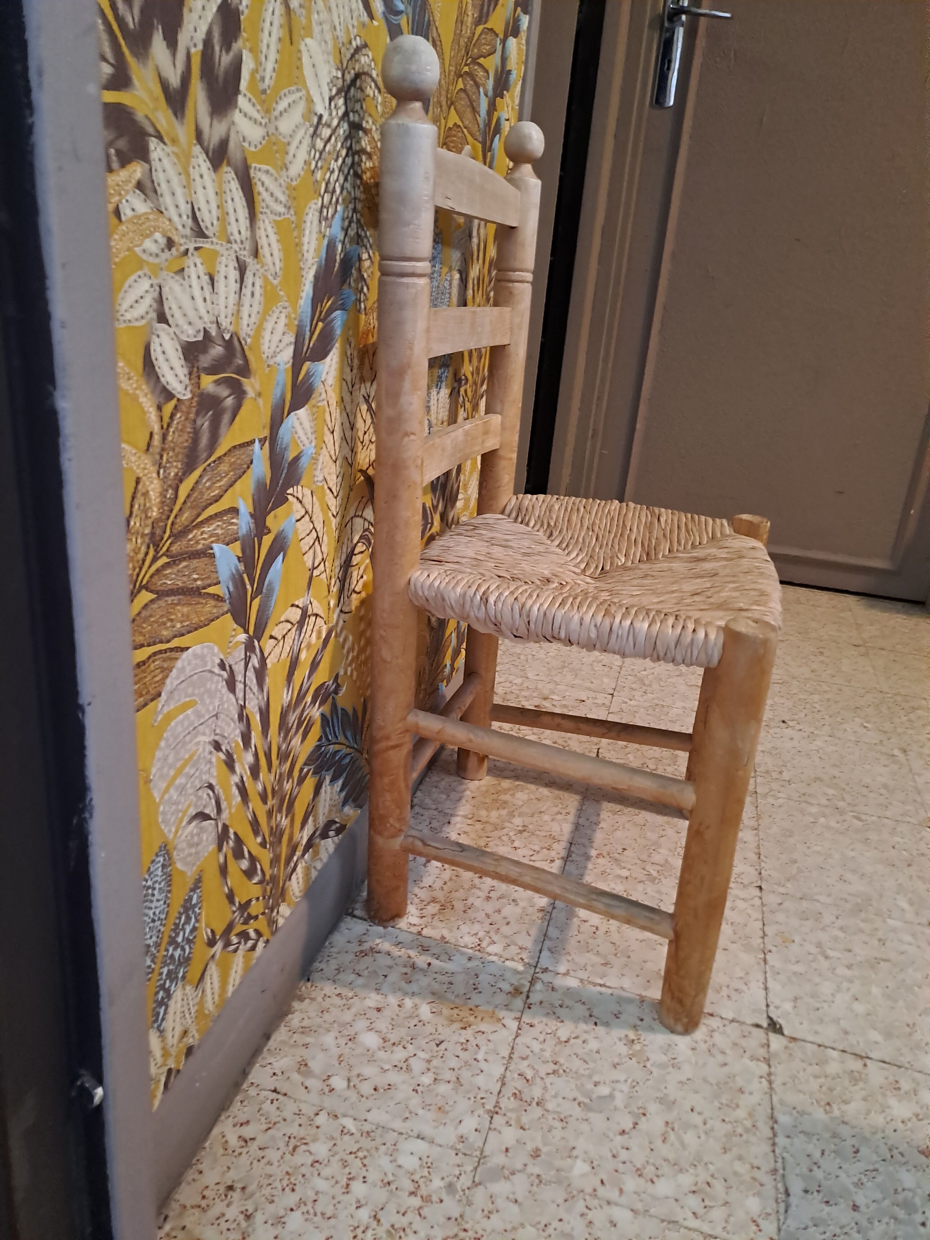 Straw chair style provençal camargue