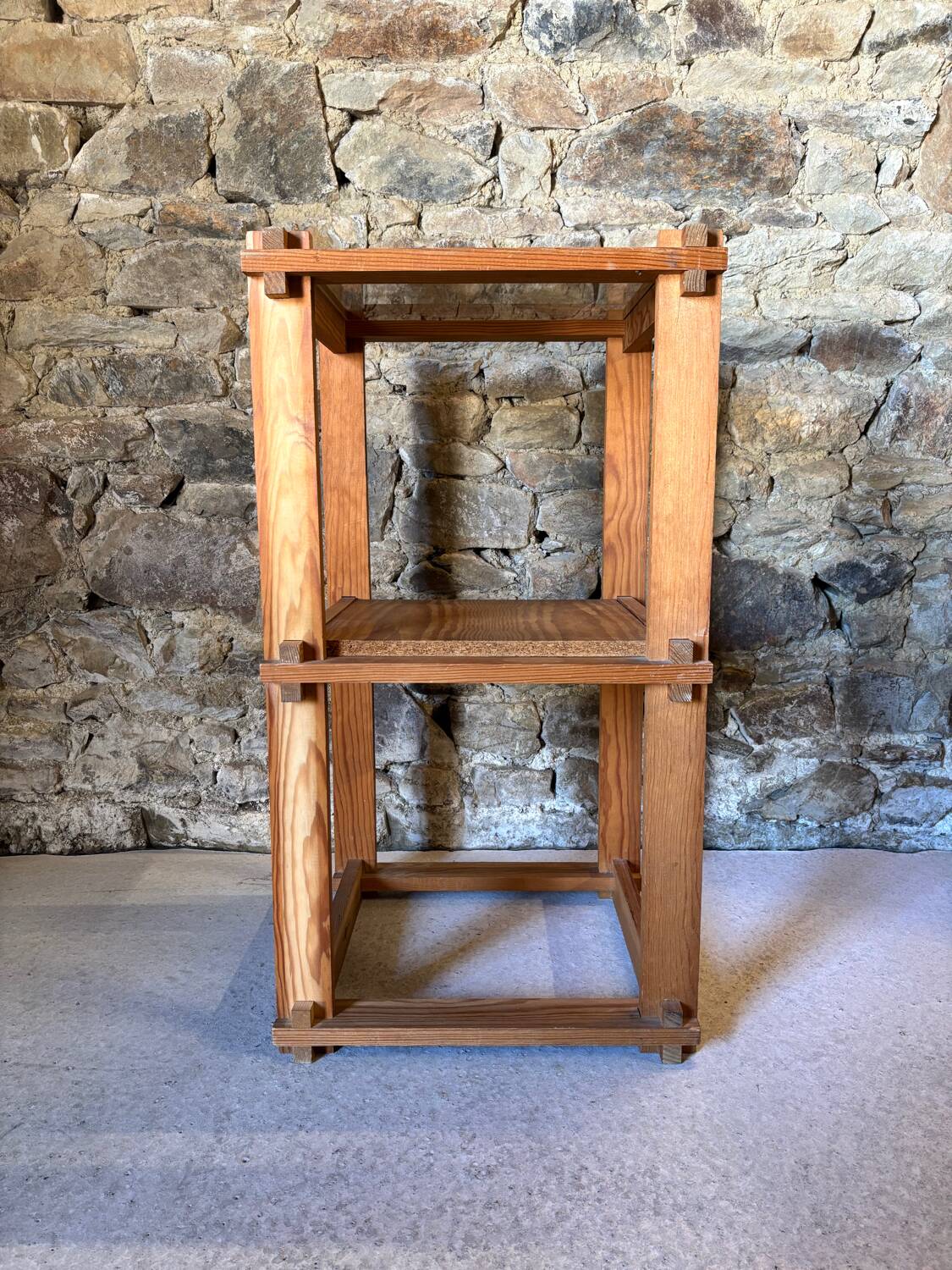 Vintage pine side shelf / coffee table from the 80s-90s