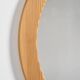 Round solid pine mirror, Les Arcs, circa 1980