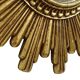 Vintage Sunburst Mirror Gold Convex 24cm