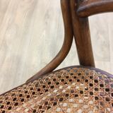 4 old wooden bistro chairs