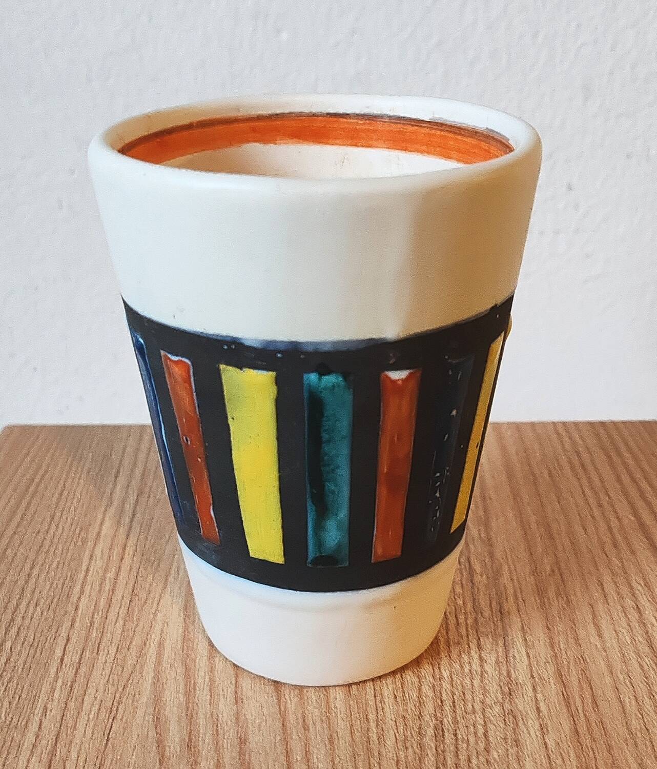 Verre gobelet céramique Roger capron rouge