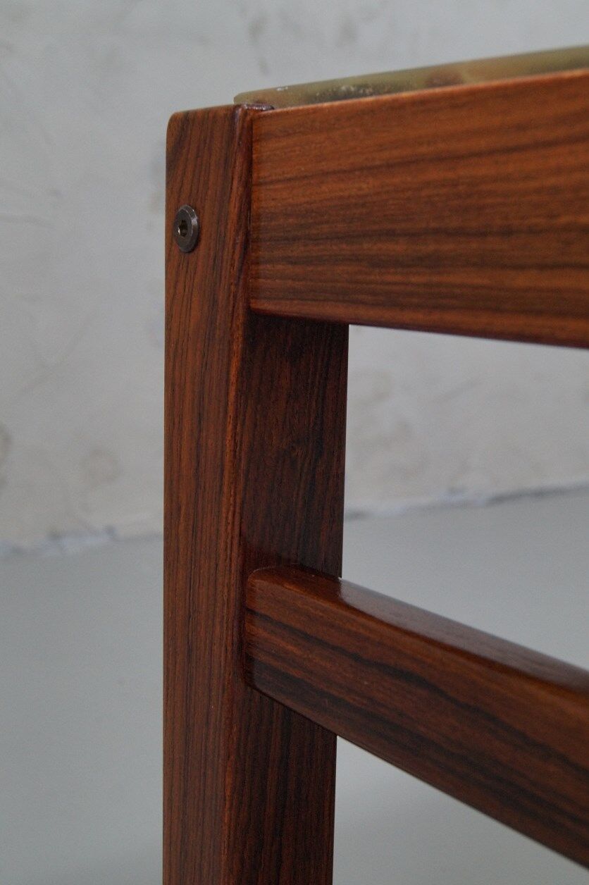 Swedish rosewood and pebbles coffee table in the style of Ib Kofod-Larsen , 1960s