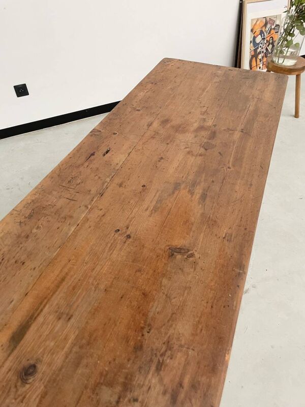 Comptoir de commerce patine jaune années 50