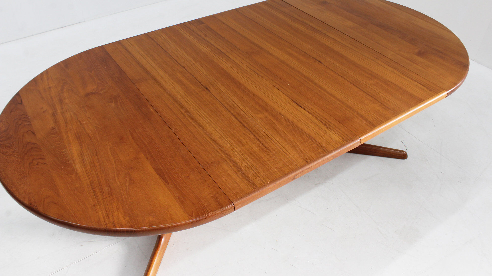 Vintage Danish round extendable dining table 1960s
