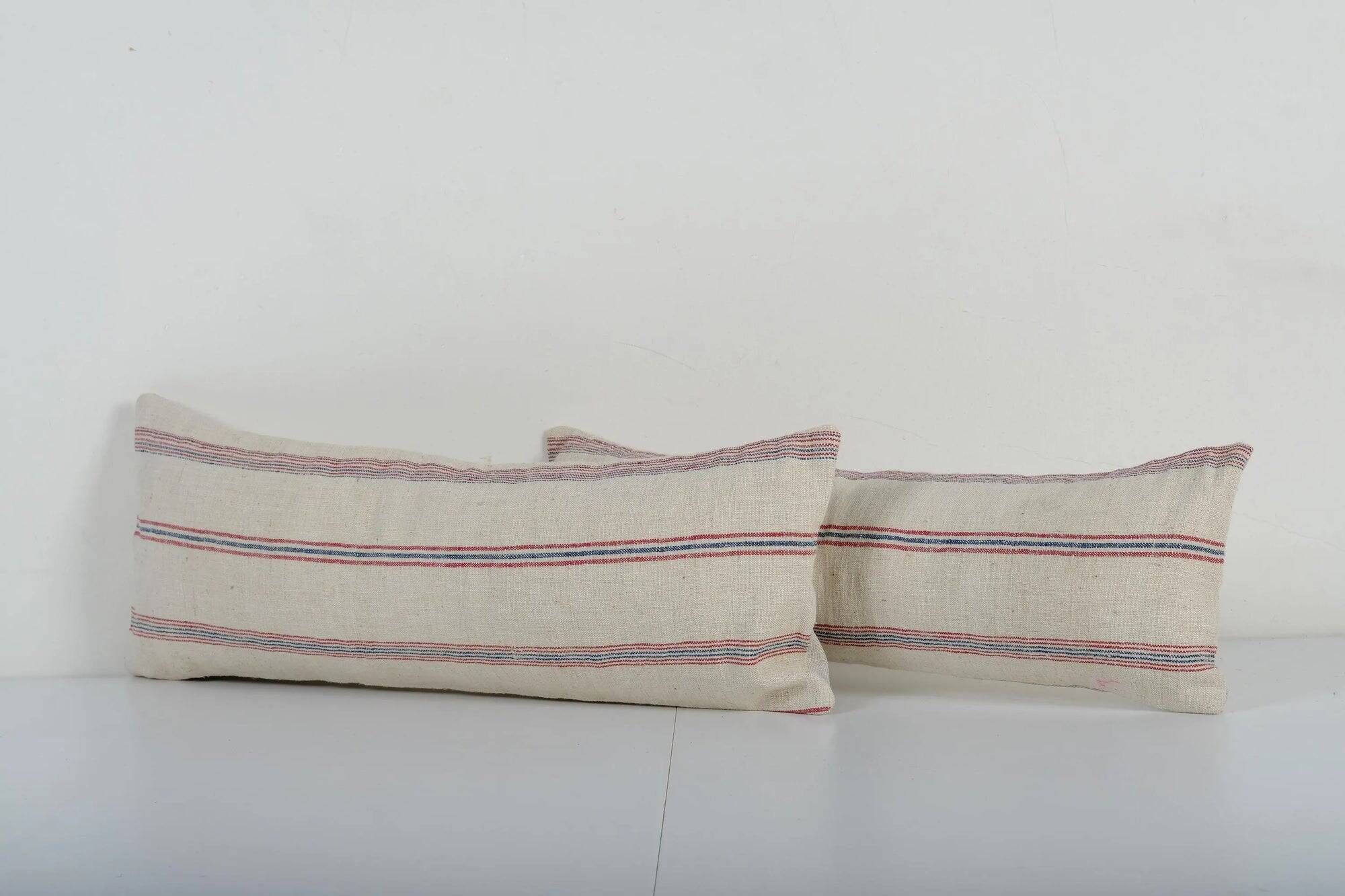 Set of 2 vintage Turkish cushion covers 20x58 cm