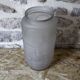 Molded pressed glass vase with geometric decoration Verrerie Legras