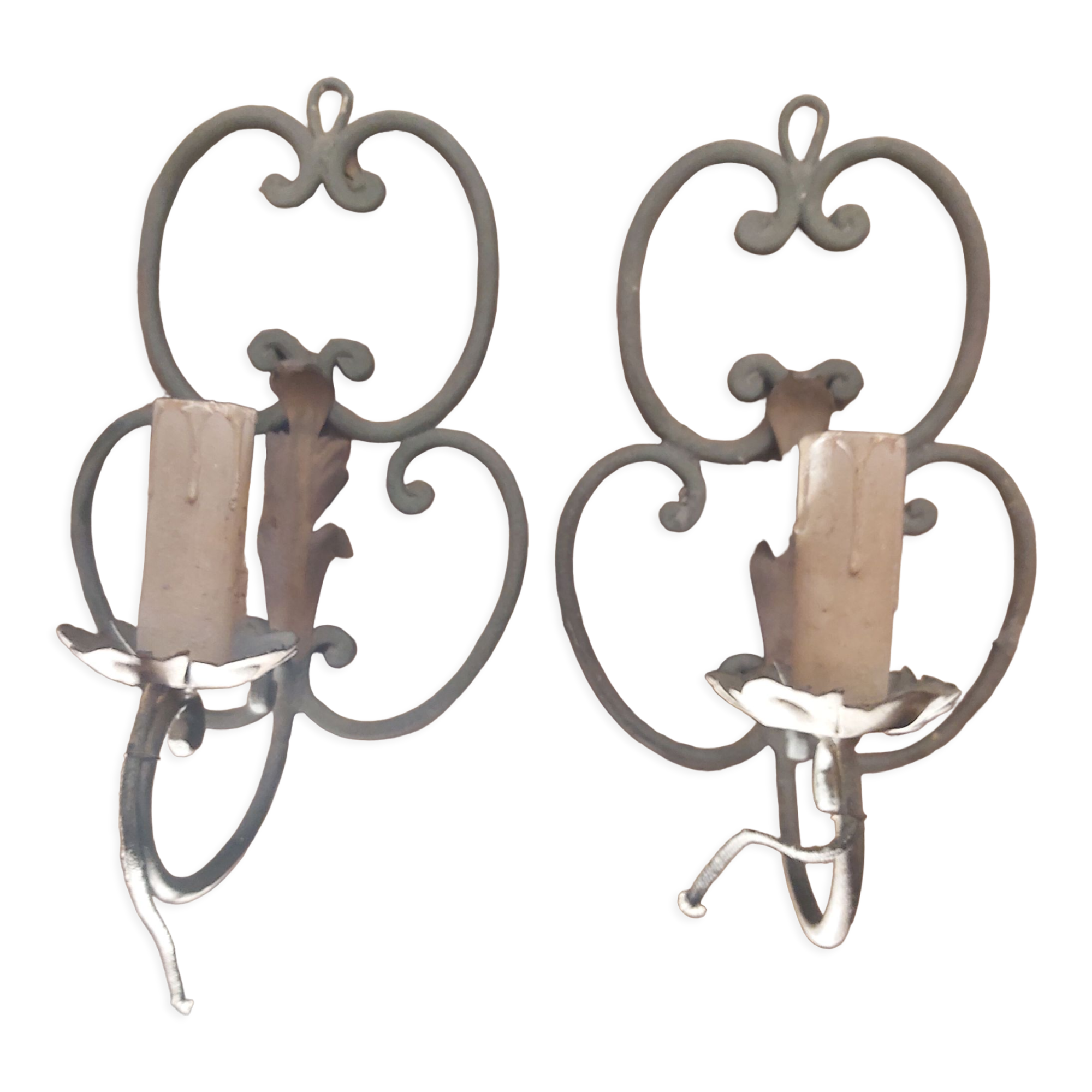 Pair of wall sconces nineteenth century Alsace-Lorraine