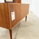 Lowboard teak 4 drawers — Mid-century lines, tapered legs, 1960s