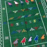 Handwoven Berber Kilim rug: Small Moroccan tribal accent rug