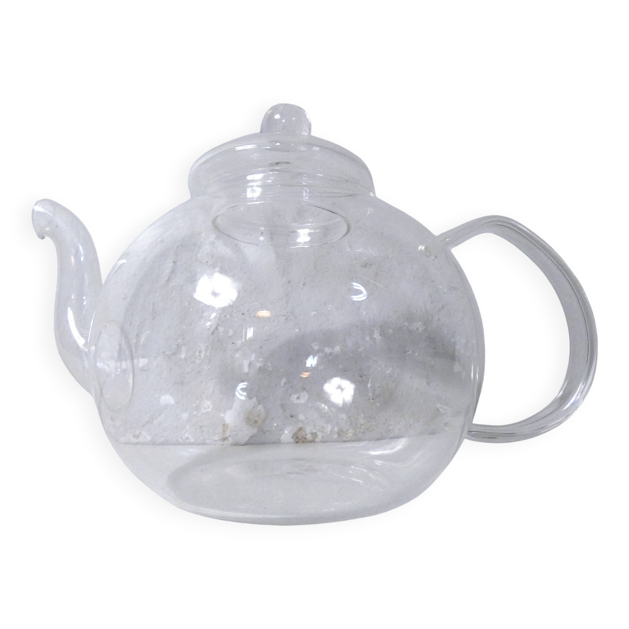 Minimalist design glass teapot