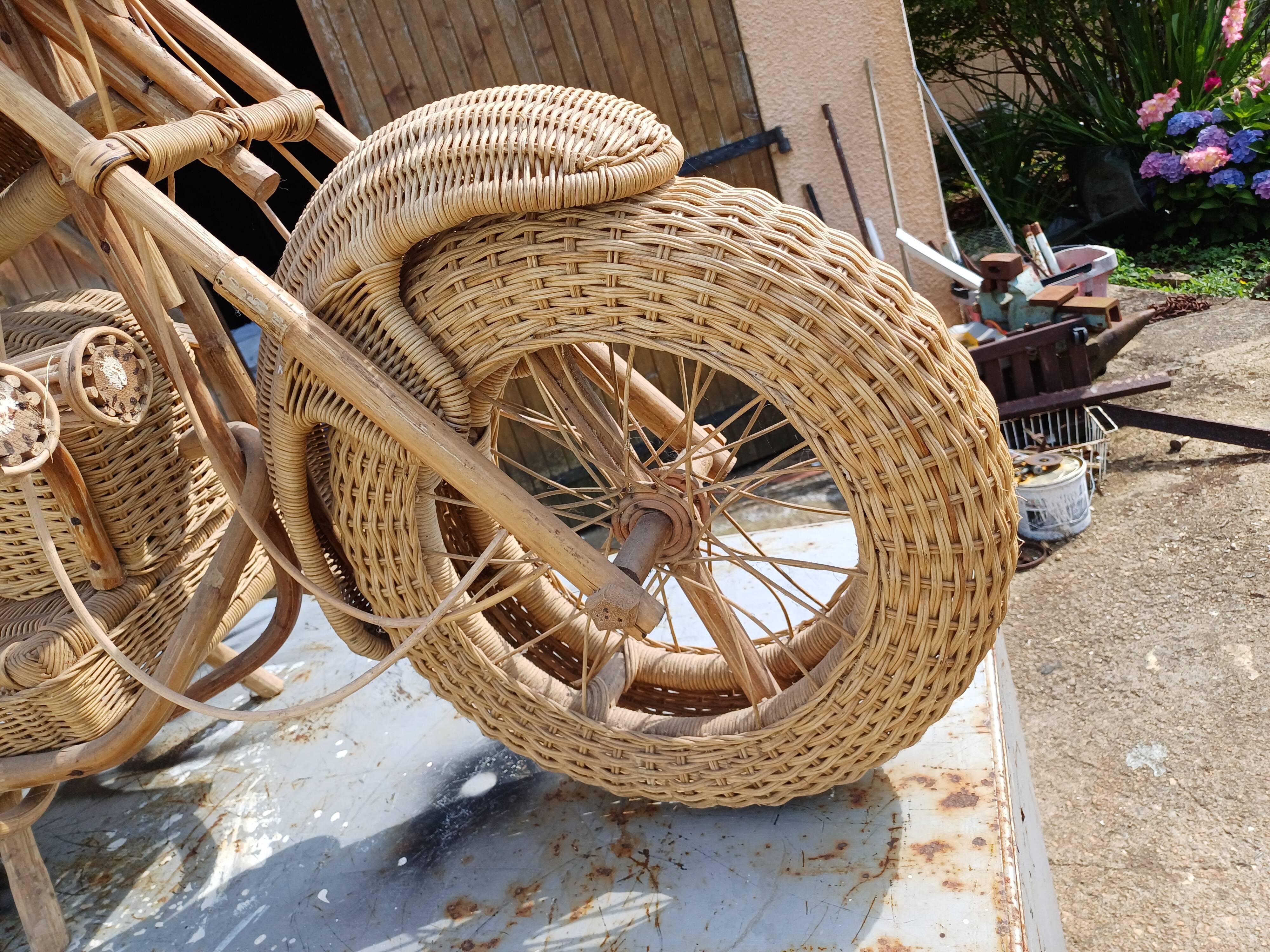 Harley Davidson Wicker Motorcycle by Tom Dixon