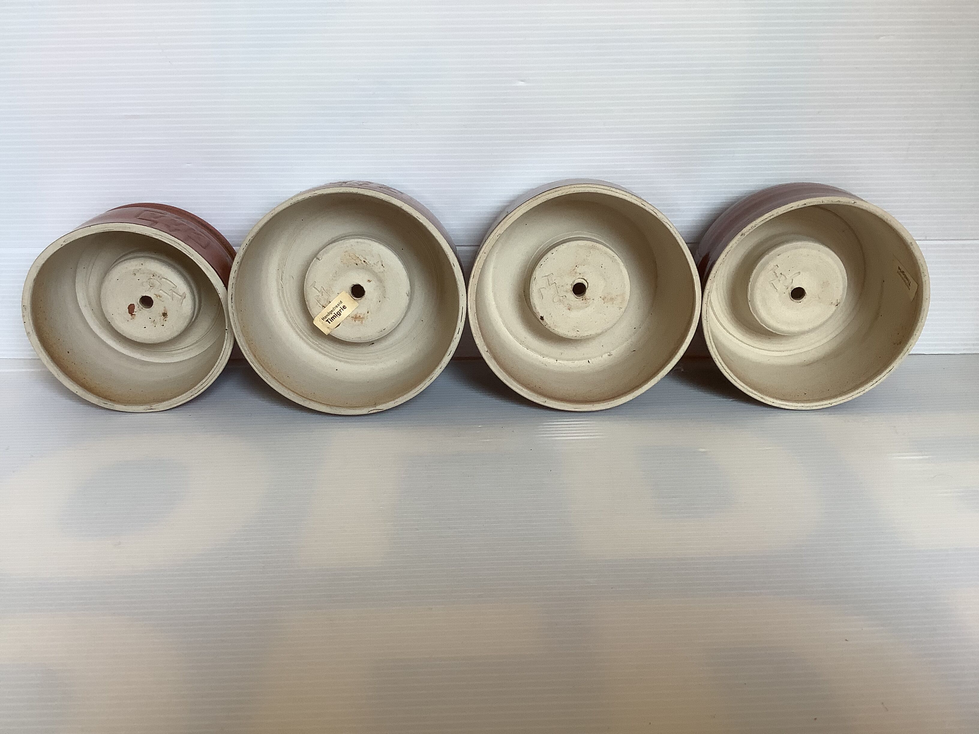 Four ceramic candlesticks AVV VVK Yser Tower Dixmude