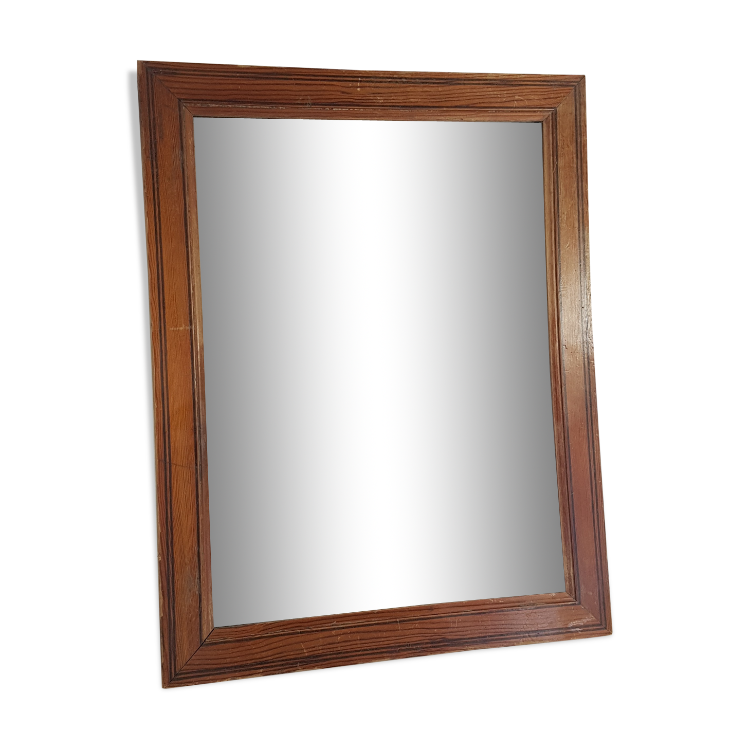 Old mirror in a netwood frame, 19th, 42 x 33 cm