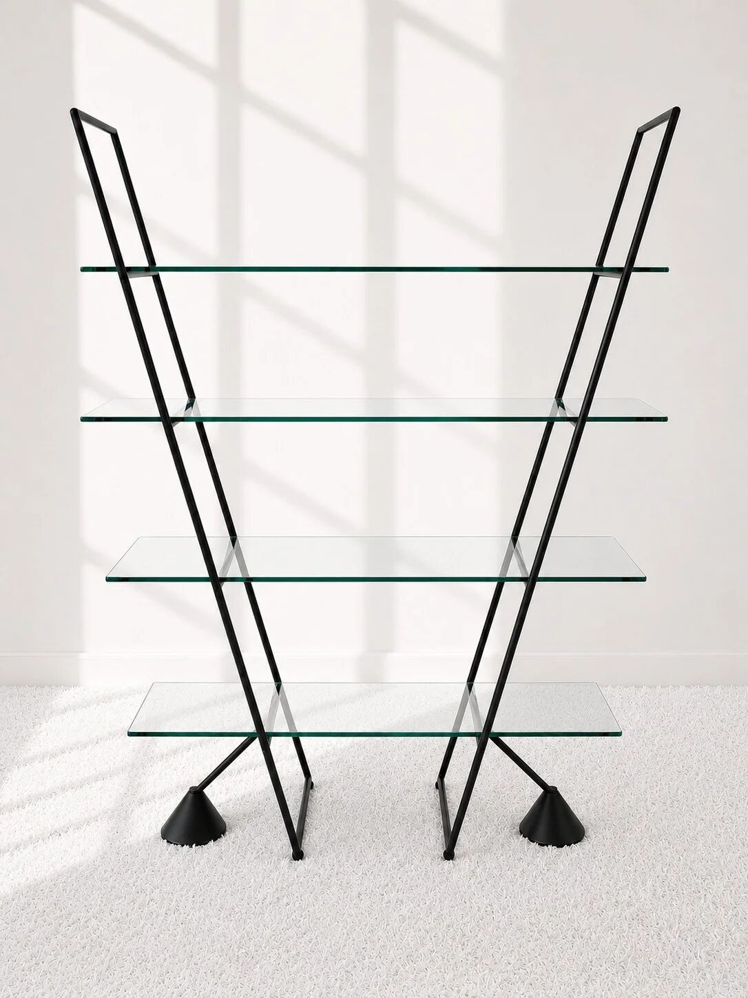 Triangular Bauhaus shelf. 80s