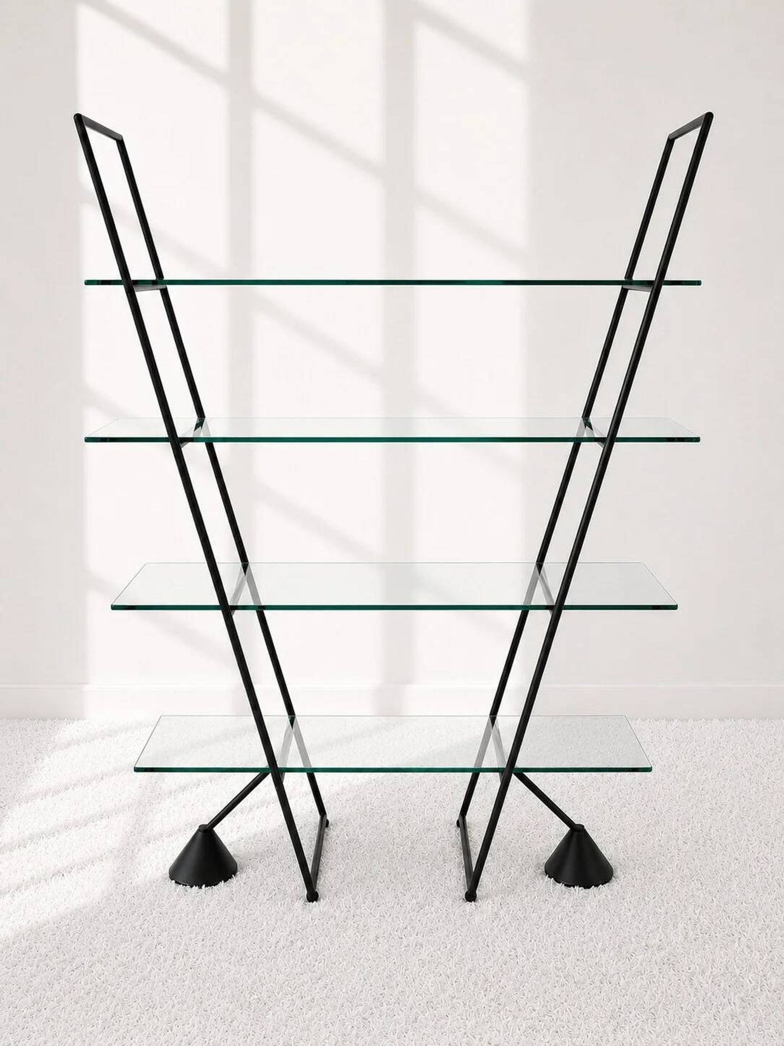 Étagère triangulaire Bauhaus. Années 80.