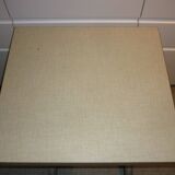 Bistro table in wood and yellow formica from the 30s/40s