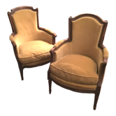 Pair of armchairs Louis XVI.XIXth century style