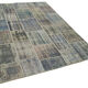 Hand-knotted oriental overdyed 173 cm x 242 cm grey patchwork carpet
