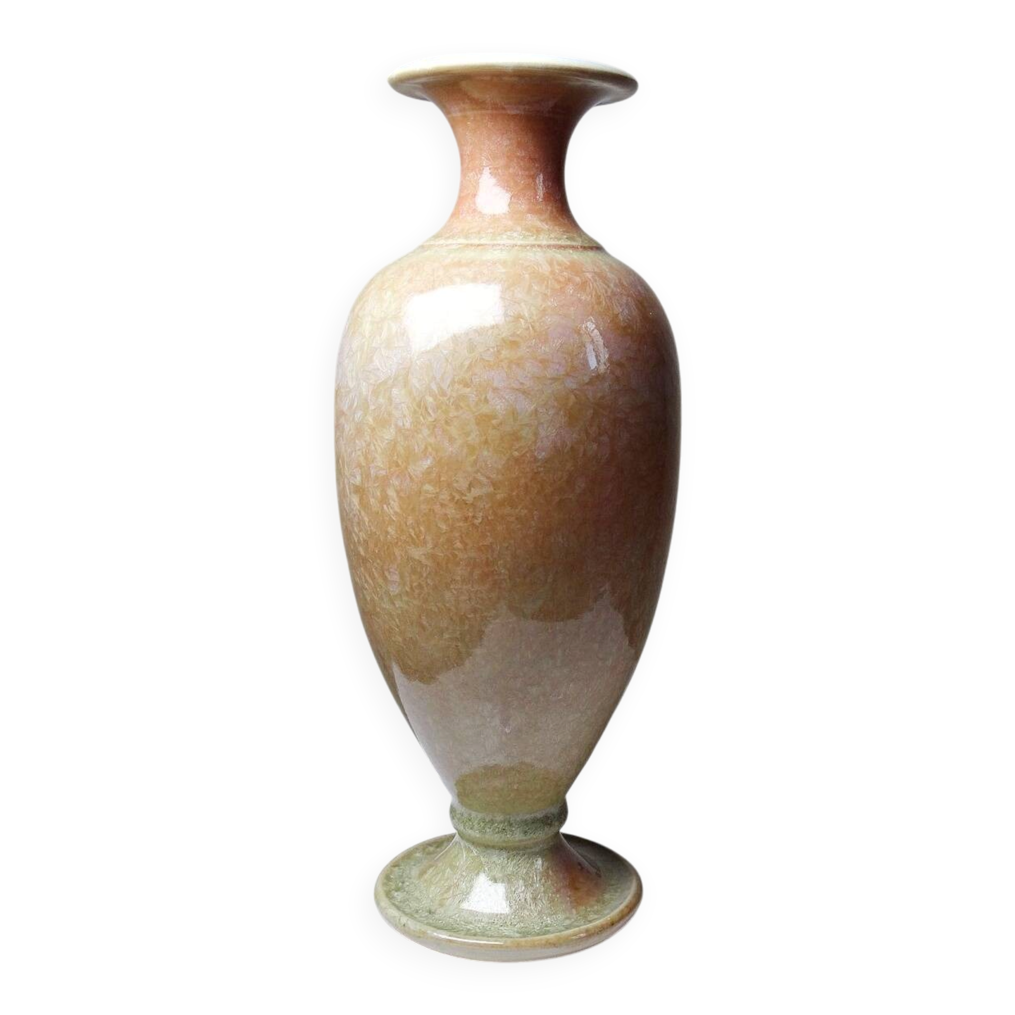 Baluster vase, ceramic with crystalline glaze, Bernard Guipouy, Atelier du Bol Doré.