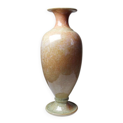Vase balustre céramique émail cristallin, Bernard Guipouy Atelier du Bol Doré