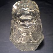 Whiskey carafe in bohemian crystal table art at the time of the digestive