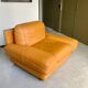 Fauteuil vintage Steiner en cuir havane