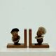 Danish Design Optimist and Pessimist Book Ends by Hans Bolling 1960s