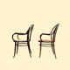 Deux fauteuils J&J Kohn 1900 en bois courbé