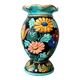 Large Vallauris vase signed JTF = F – 31 cm – polychrome floral decoration