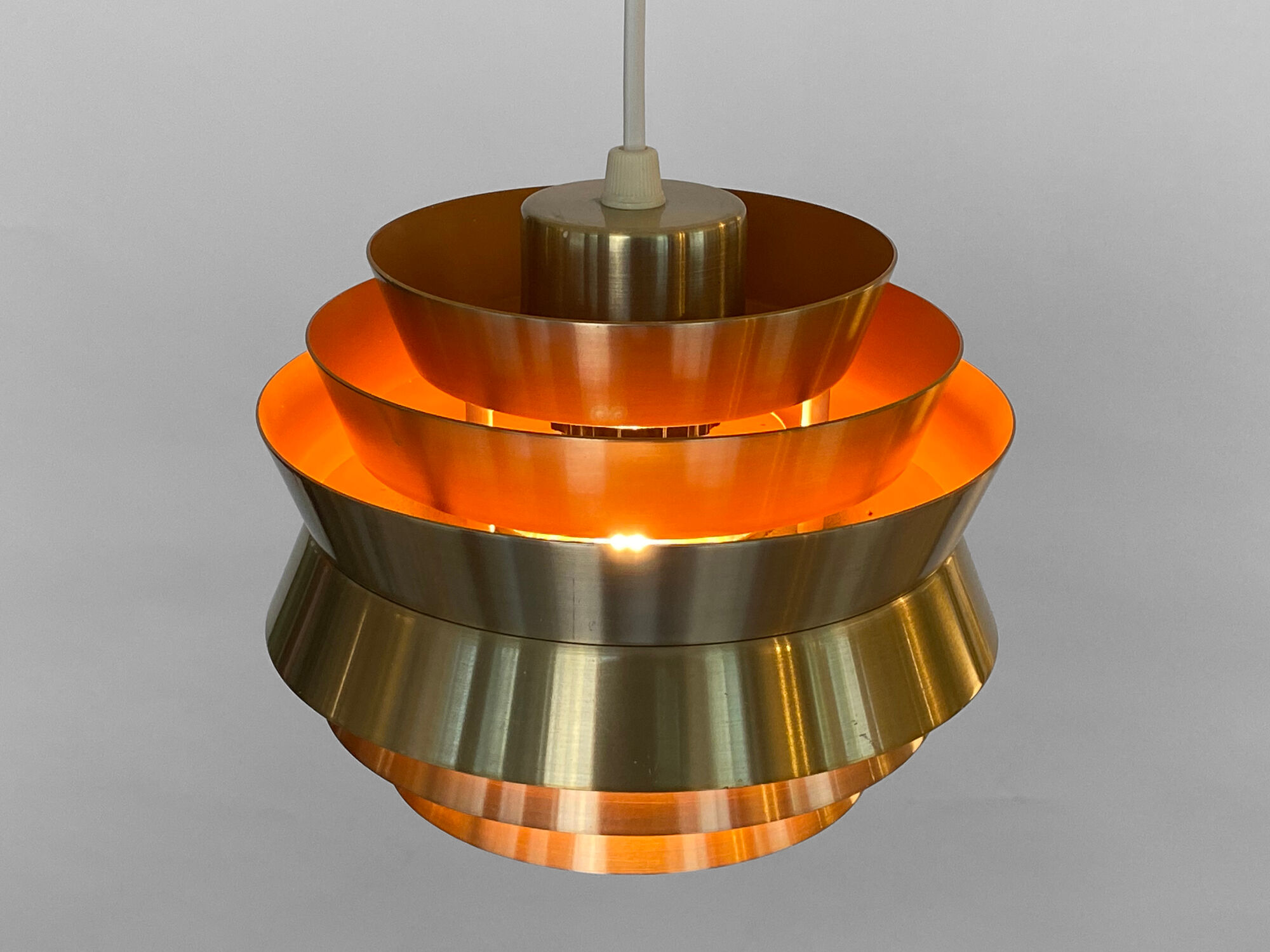 Pendant light "Trava" by Carl Thore for Granhaga Metallindustri. Sweden 1970s.