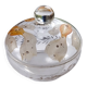 1930s Antique Bohemian Glass Bonbon Dish, Hand blown & painted, Art Deco