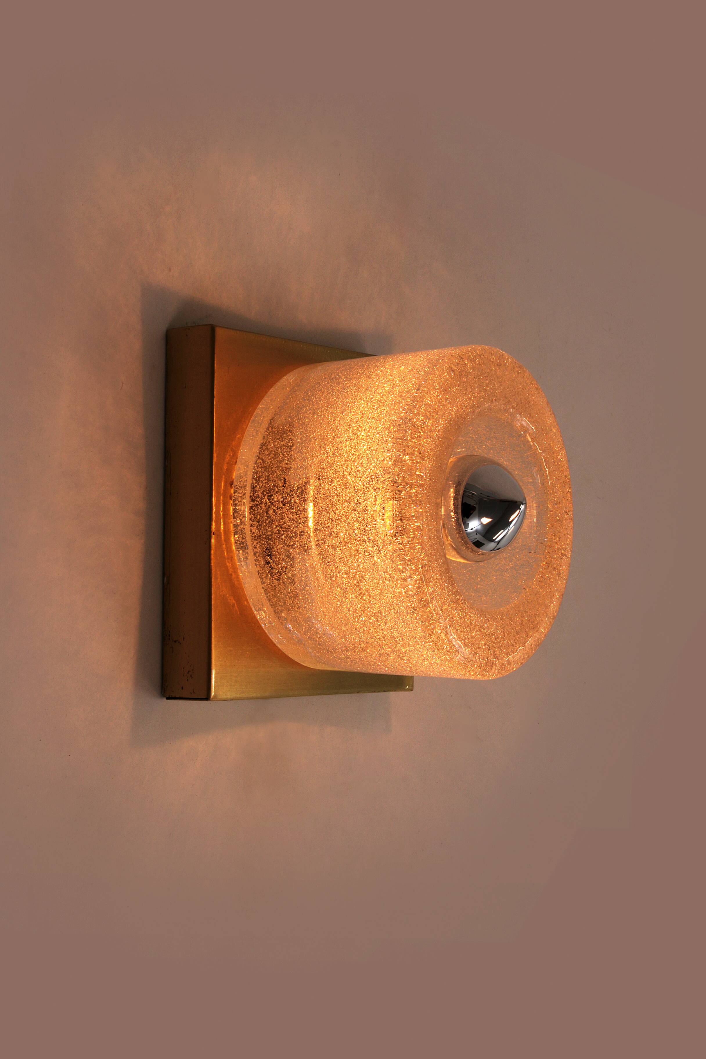 Peill & Putzler Cube Wall Lamp Ice Glass - Vintage Space Design