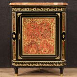 French corner cabinet in Boulle style with marble top