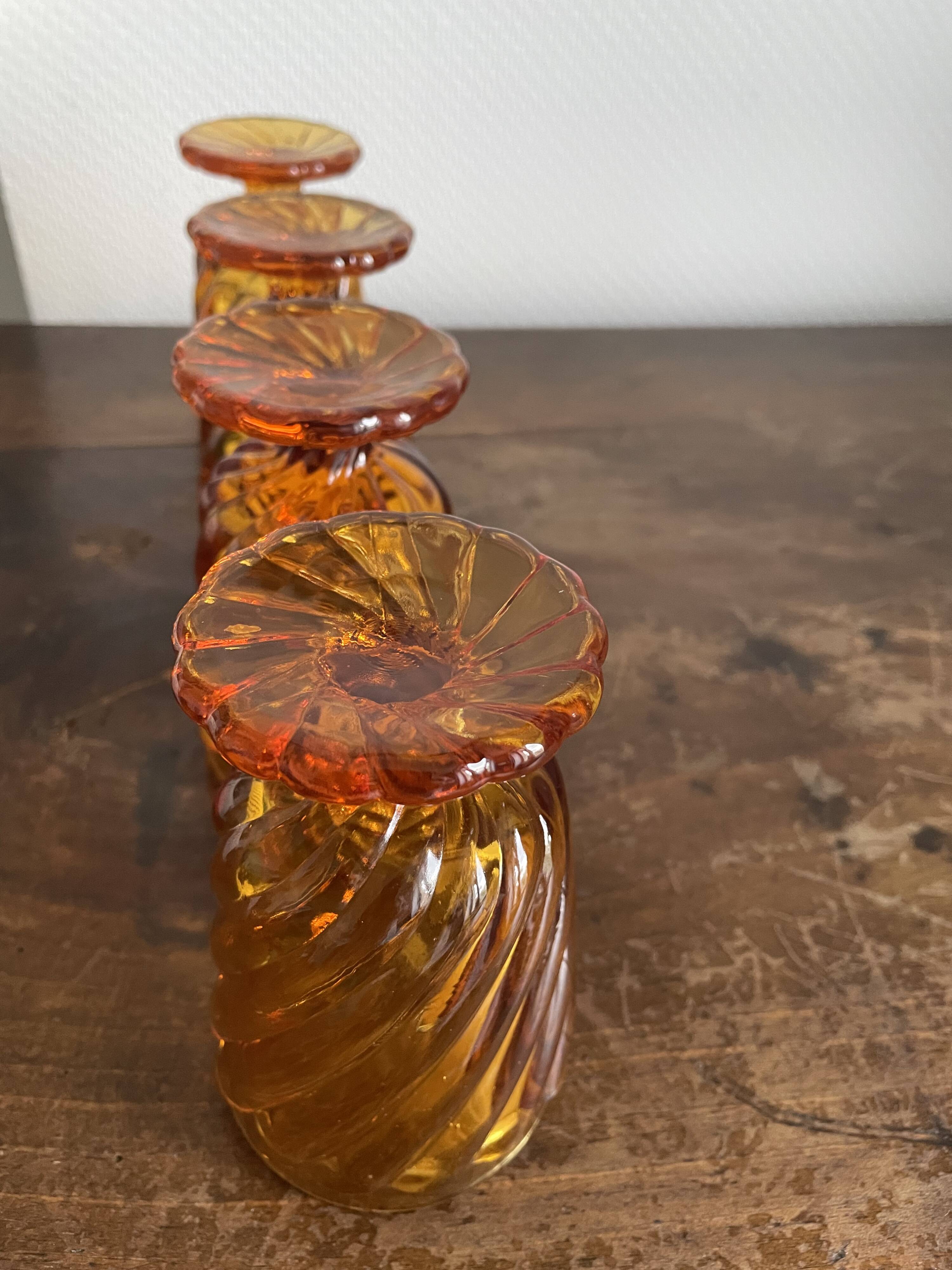 Baccarat amber glasses
