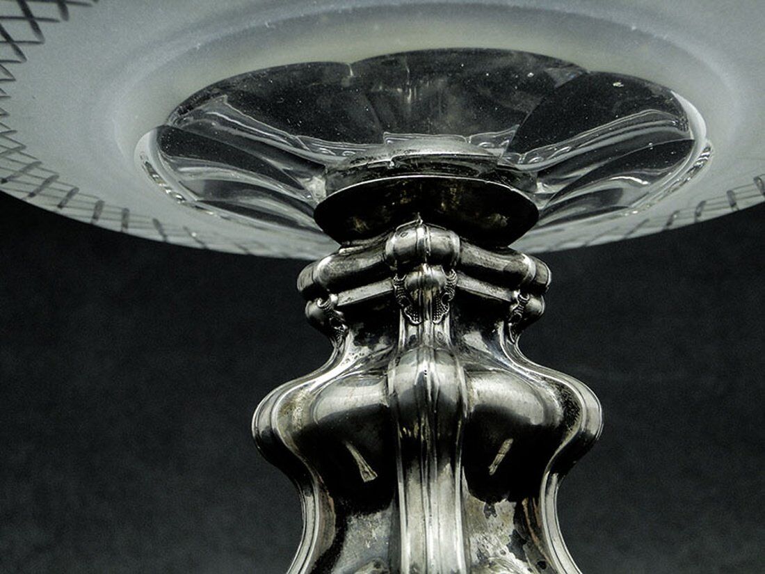 19th century Austro-Hungarian silver fruit platter