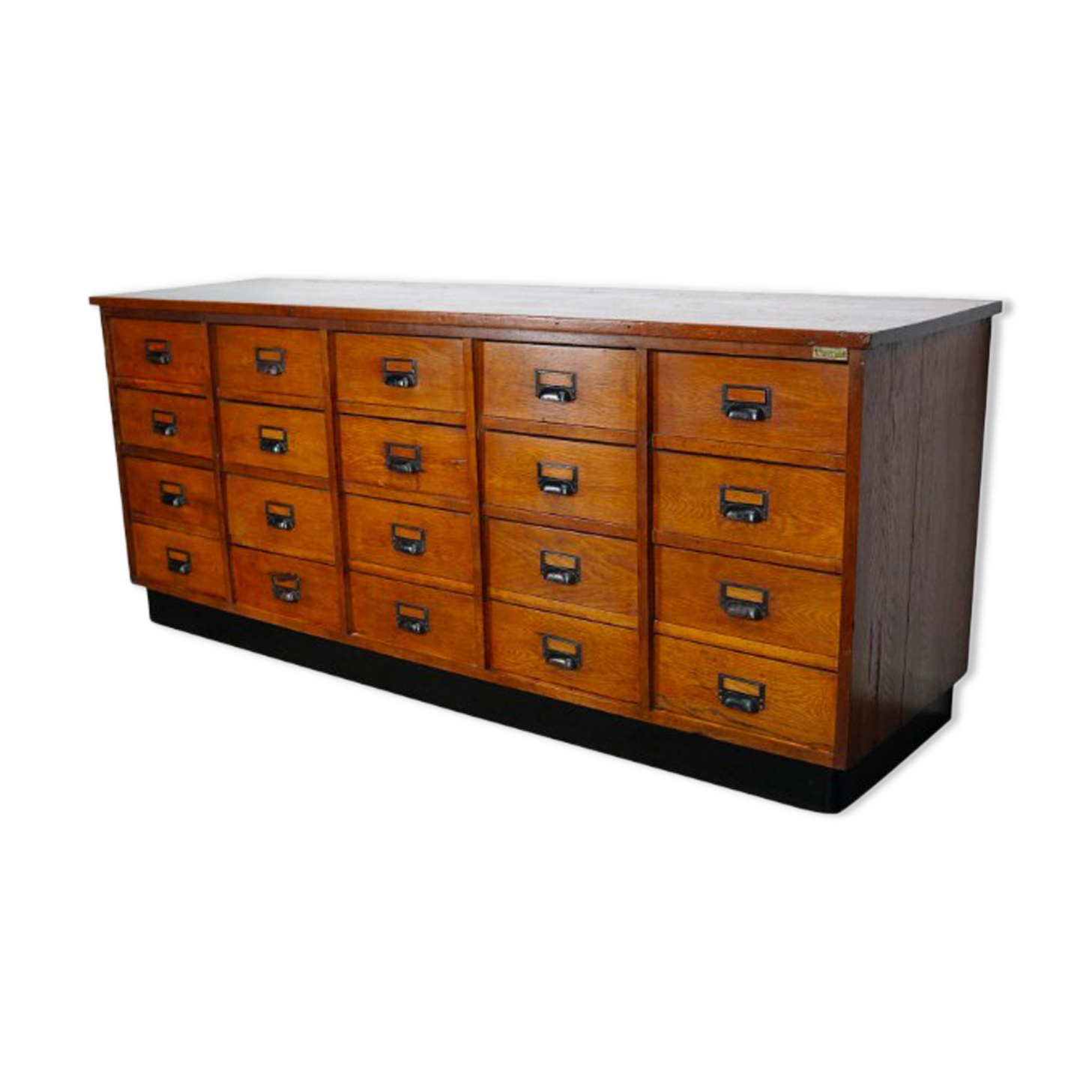 German apothecary cabinet in oak, mid-twentieth century
