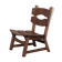 Chaise en bois basse