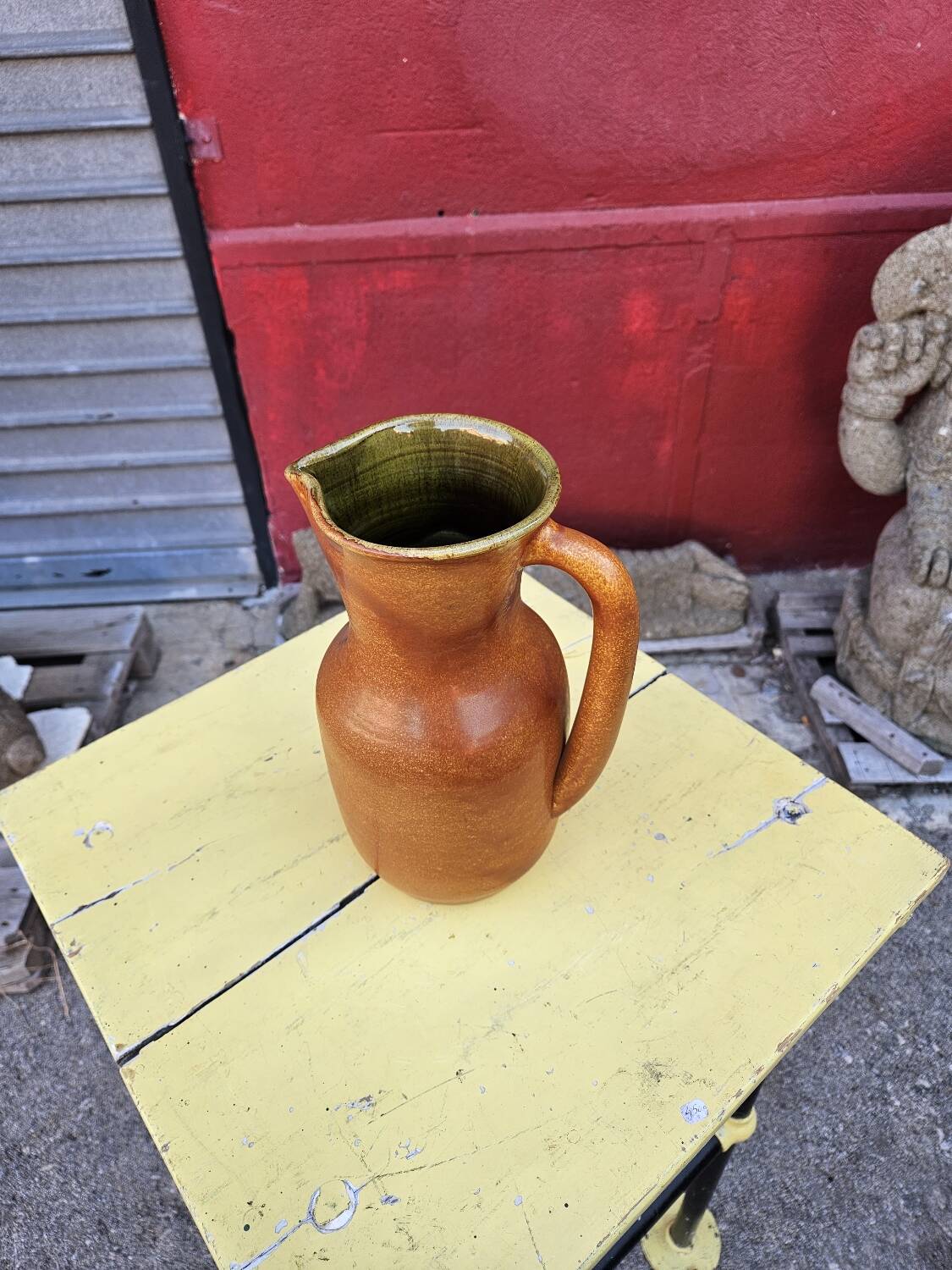 Ceramic pitcher from the Madoura plein feu workshop signed.