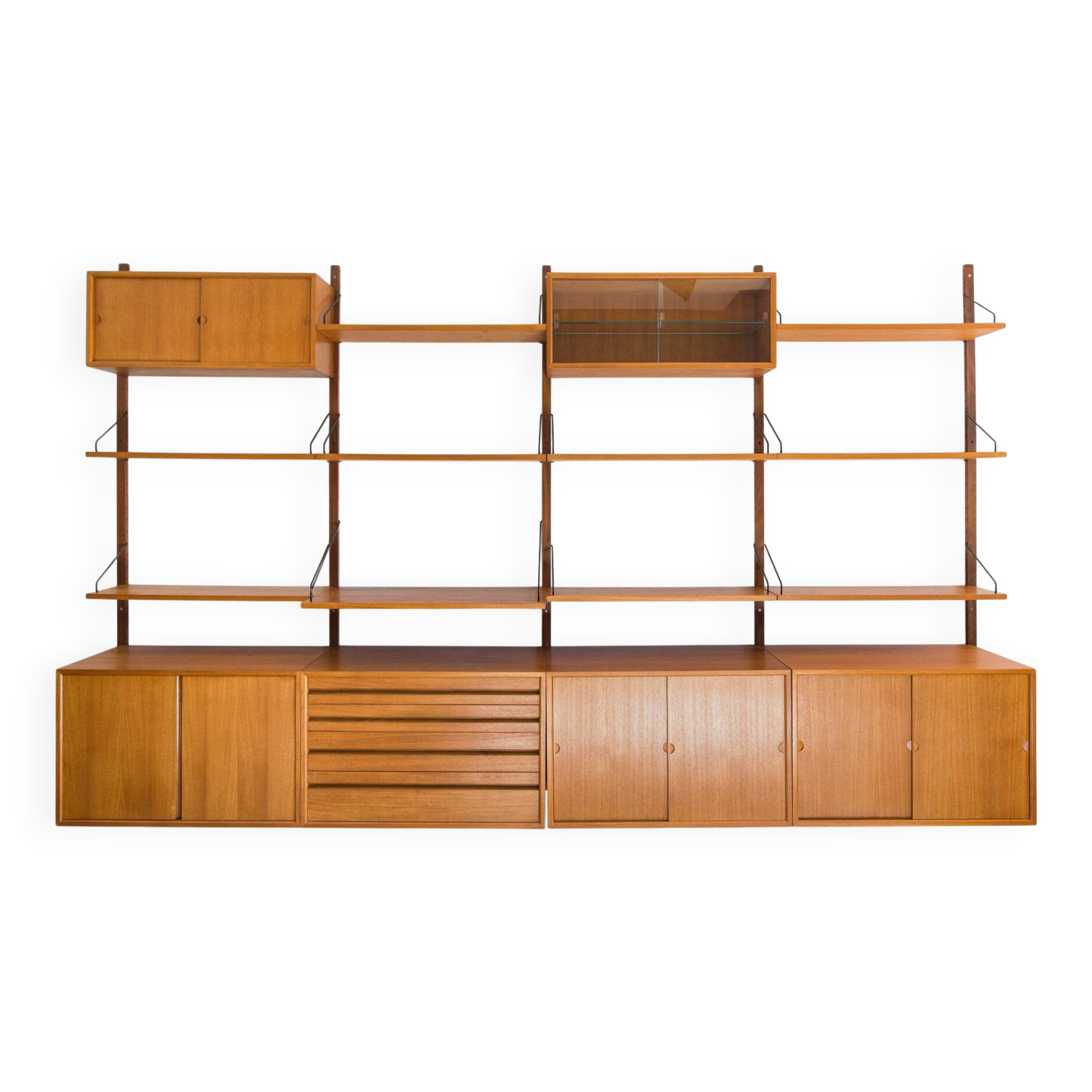 Modular wall shelving system by Poul Cadovius for Cado, 1960s