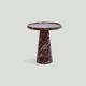 Side table in Rosso Levanto marble