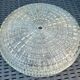 Ceiling lamp, vintage wall lamp, thick glass and chrome, 60s/70s