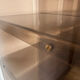 Shelf - library with 24 smoked plexiglass compartments by Michel Dumas