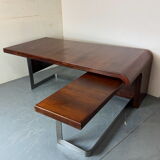 Vintage Danish design mid century wood steel Sibast executive desk