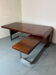 Vintage Danish design mid century wood steel Sibast executive desk