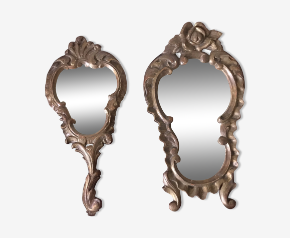 Duo of gilded wooden mirrors